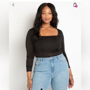 NWT ELOQUII square neck top